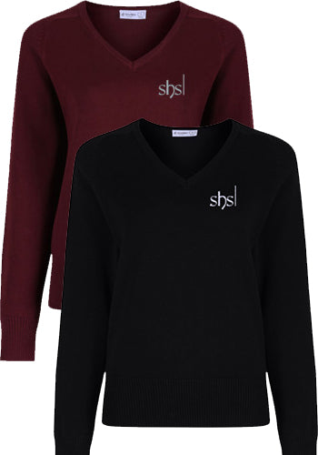 SHS JUMPER - MAROON & BLACK - JNR