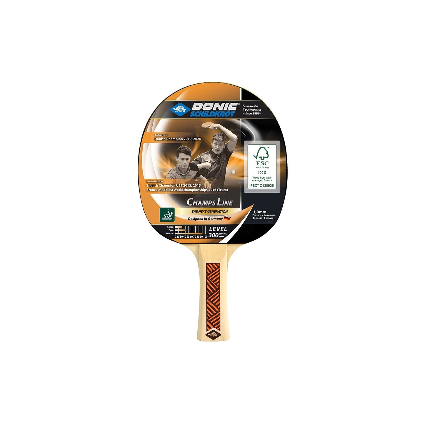 DONIC-SCHILDKROET CHAMPS LINE 300 PADDLE