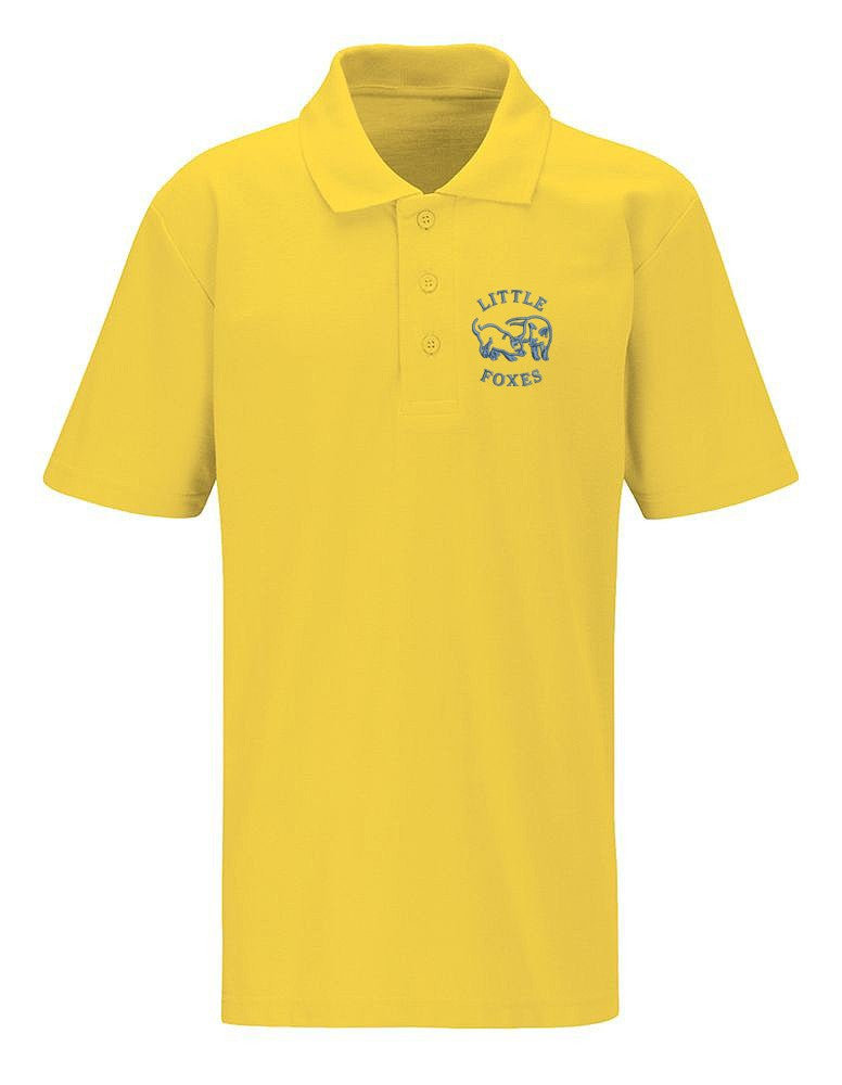 LITTLE FOXES PRE SCHOOL POLO SHIRT - GOLD OR SKY