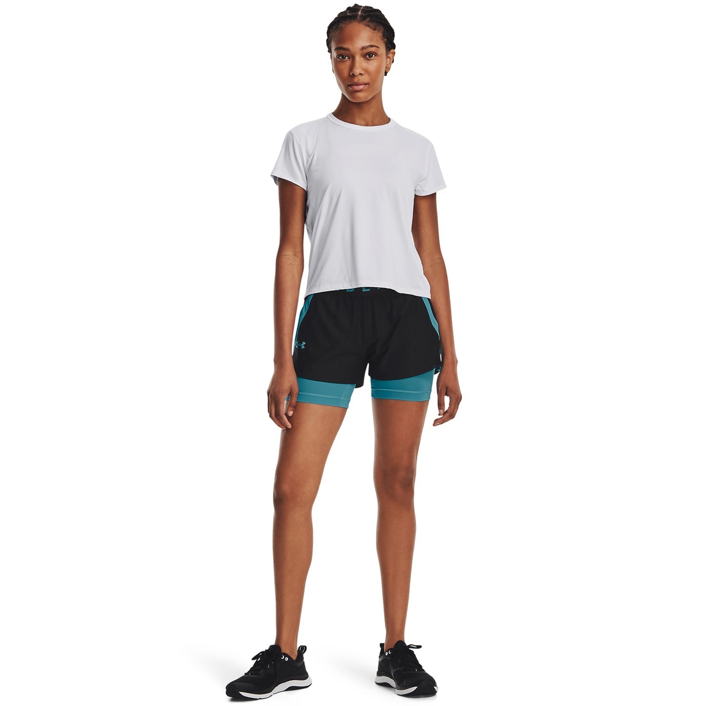 UNDER ARMOUR WOMENS PLAY UP 2IN1 SHORTS