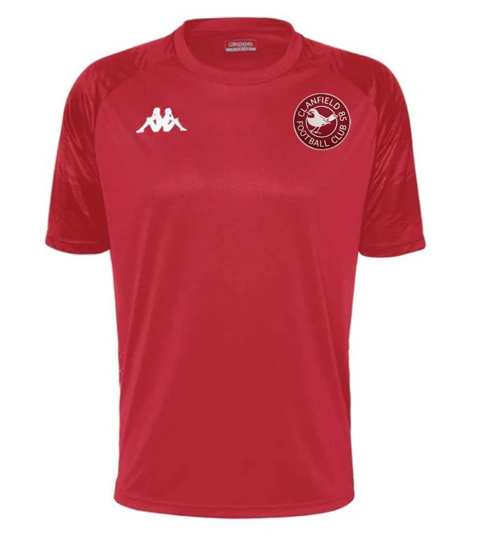 KAPPA CLANFIELD FC SENIOR DAVERNO S/S HOME SHIRT - RED