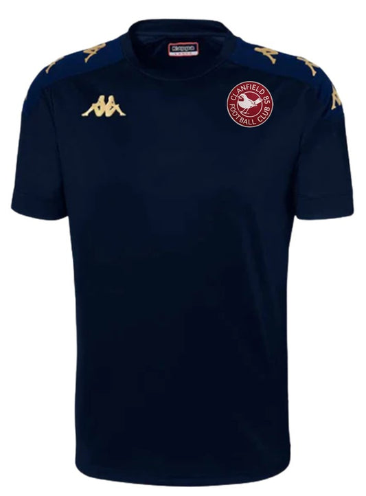 KAPPA CLANFIELD FC PLAYERS SENIOR GIANTO TRAINING TEE - NAVY