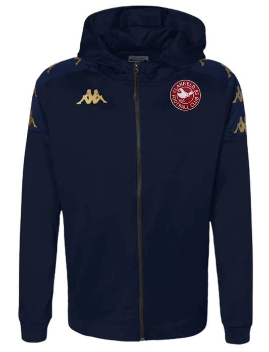 KAPPA CLANFIELD FC PLAYERS SENIOR GREVOLO FULL ZIP HOODIE - NAVY