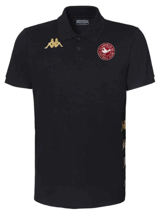 KAPPA CLANFIELD FC MANAGERS GASTIO POLO SHIRT - BLACK