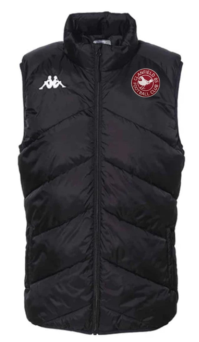 KAPPA CLANFIELD FC MANAGERS VIATTO GILET - BLACK