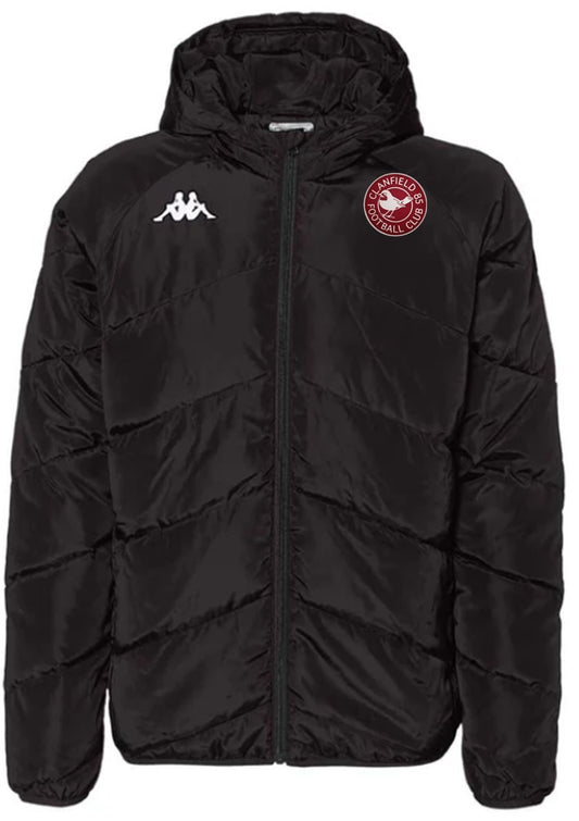 KAPPA CLANFIELD FC MANAGERS VIANETTO DOWN JACKET - BLACK