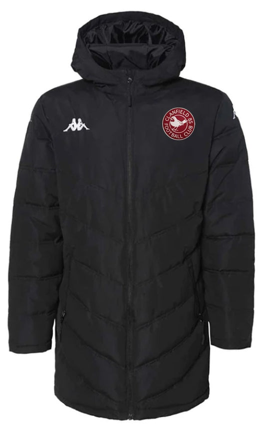 KAPPA CLANFIELD FC MANAGERS GIAMBOLO BENCH JACKET - BLACK