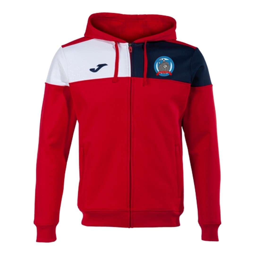 JOMA SHERSTON TOWN FC CREW V FULL ZIP HOODED JACKET