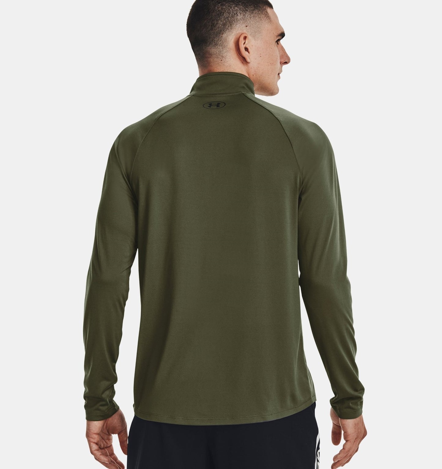 UNDER ARMOUR MENS TECH HALF ZIP - MARINE OD GREEN