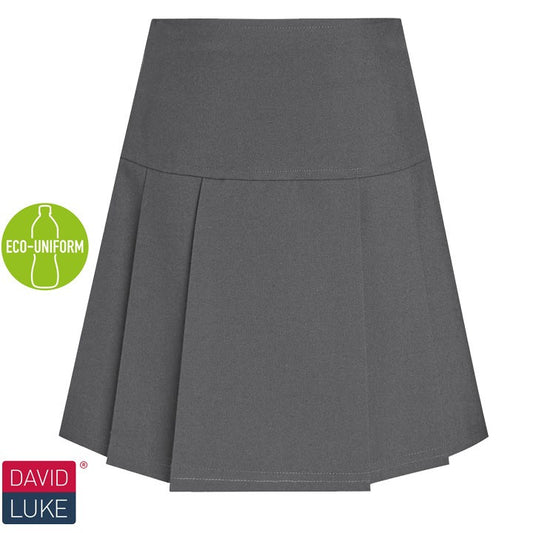 DL JUNIOR DROP WAIST PLEATED SKIRT - GREY