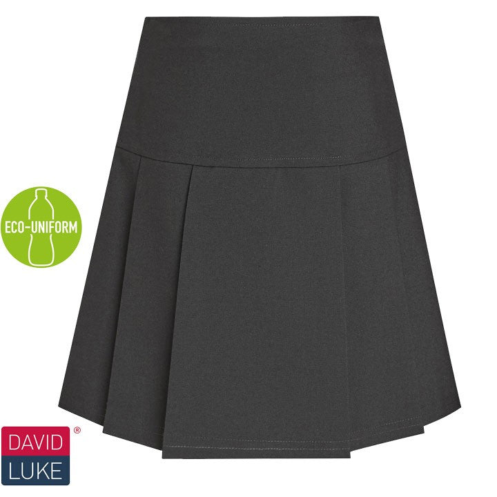 DL JUNIOR DROP WAIST PLEATED SKIRT - BLACK