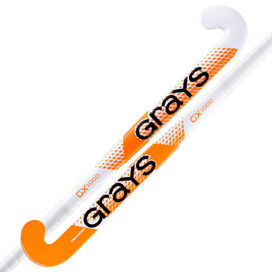 GRAYS GX1000 ULTRABOW HOCKEY STICK - WHITE/ORANGE