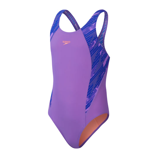 SPEEDO GIRLS HYPERBOOM SPLICE MUSCLEBACK SWIMSUIT