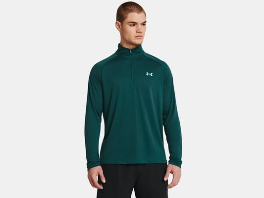 UNDER ARMOUR MENS TECH ½ ZIP - HYDRO TEAL