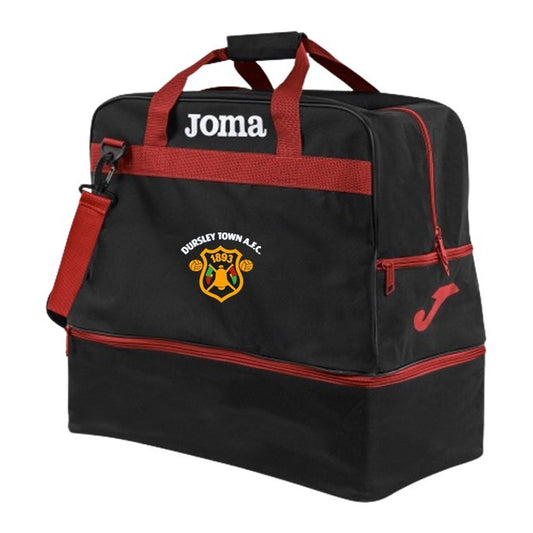 JOMA DURLSEY TOWN AFC TRAINING II PLAYERS BAG - BLACK/RED