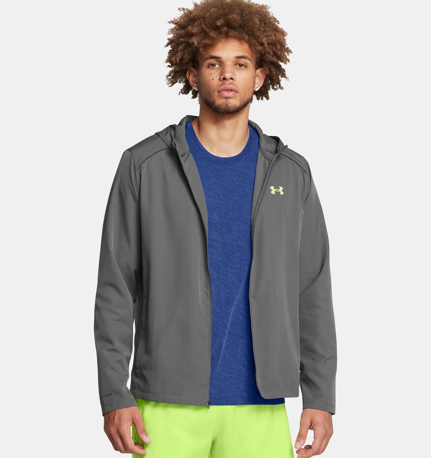 UNDER ARMOUR MENS LAUNCH HOODED JACKET