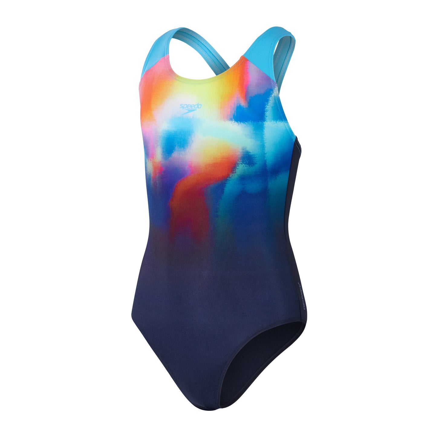 SPEEDO GIRLS DIGITAL ALLOVER LEADERBACK SWIMSUIT