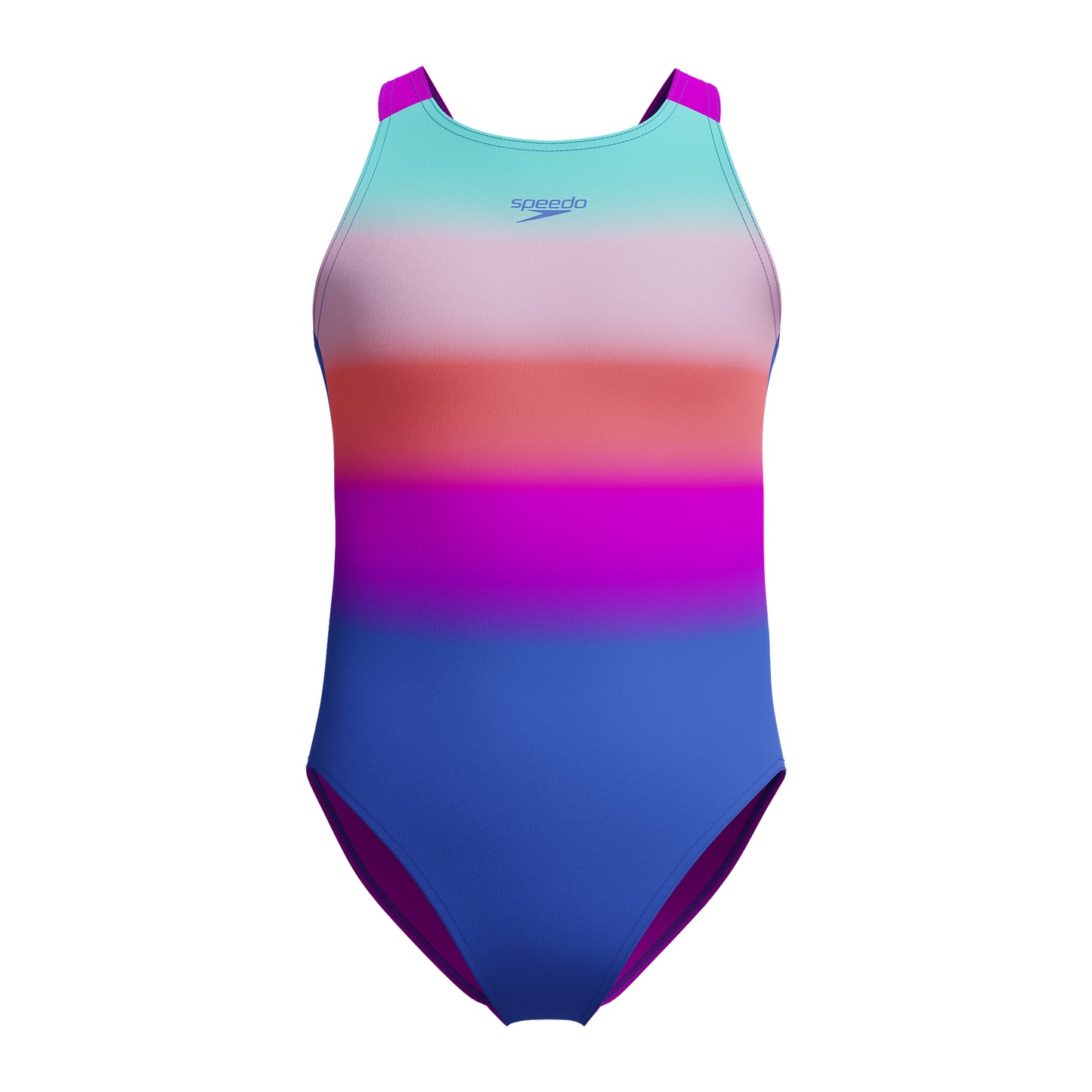 SPEEDO GIRLS PRINTED PULSEBACK SWIMSUIT