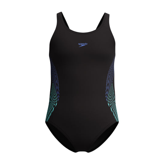 SPEEDO GIRLS PLACEMENT MUSCLEBACK SWIMSUIT