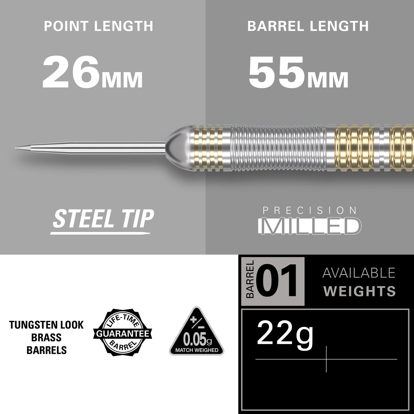 TARGET ROB CROSS BRASS DARTS