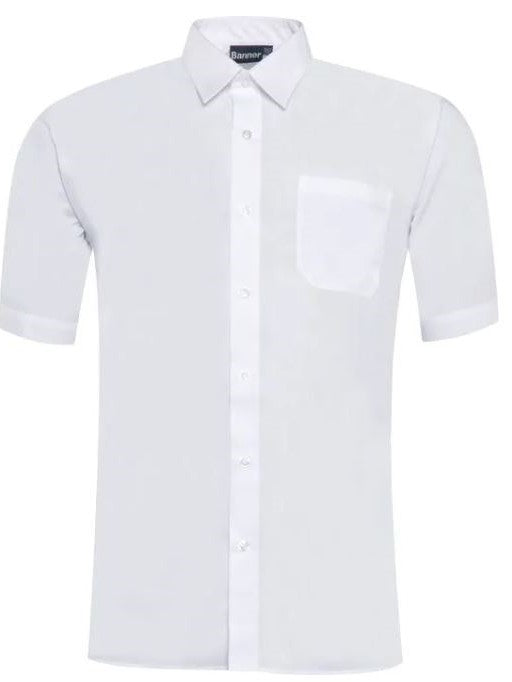 WHITE TWIN PACK SHORT SLEEVE SHIRTS - 12.5" - 14" COLLAR