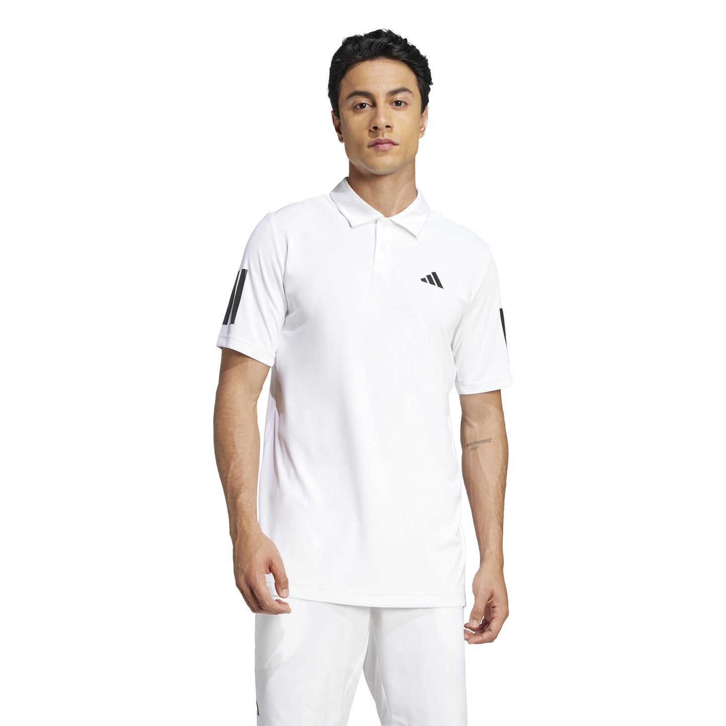 ADIDAS MENS CLUB 3 STRIPE TENNIS POLO SHIRT