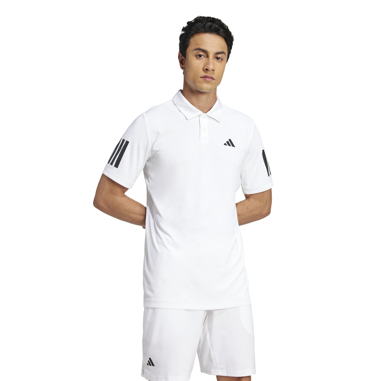 ADIDAS MENS CLUB 3 STRIPE TENNIS POLO SHIRT