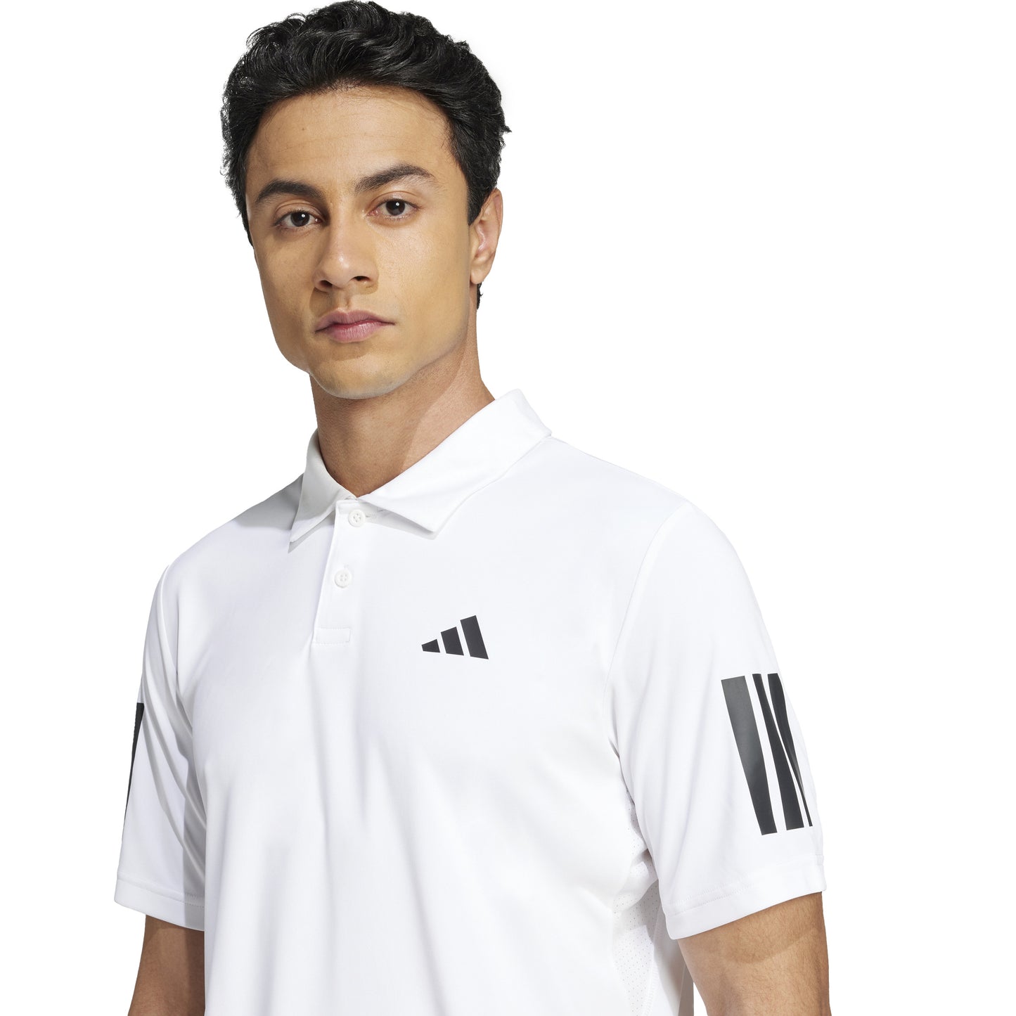 ADIDAS MENS CLUB 3 STRIPE TENNIS POLO SHIRT