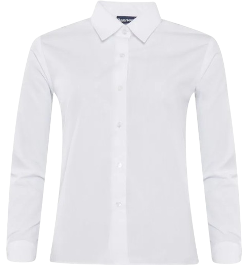 WHITE TWIN PK BLOUSE L/S 38" - 42" CHEST