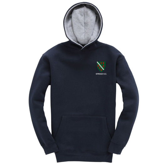 STROUD HOCKEY CLUB JUNIOR CONTRAST HOODIE - NAVY/GREY