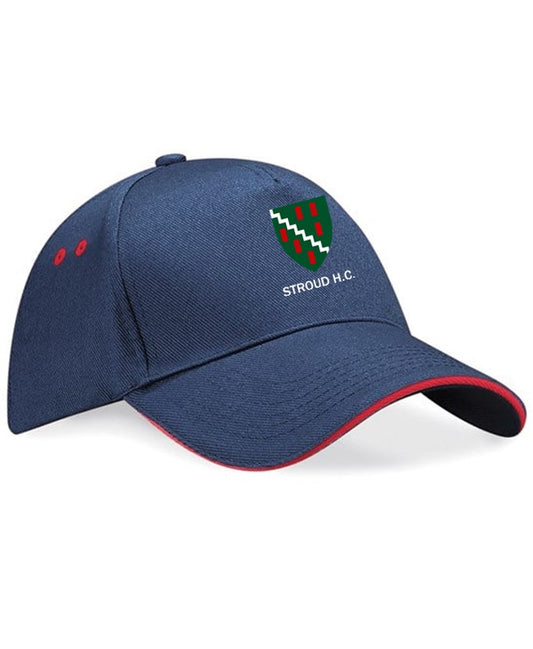 STROUD HOCKEY CLUB ULTIMATE 5-PANEL CAP SANDWICH PEAK - NAVY/RED