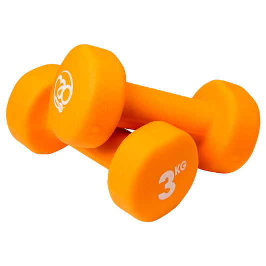 FITNESS MAD 3KG NEOPRENE DUMBBELLS