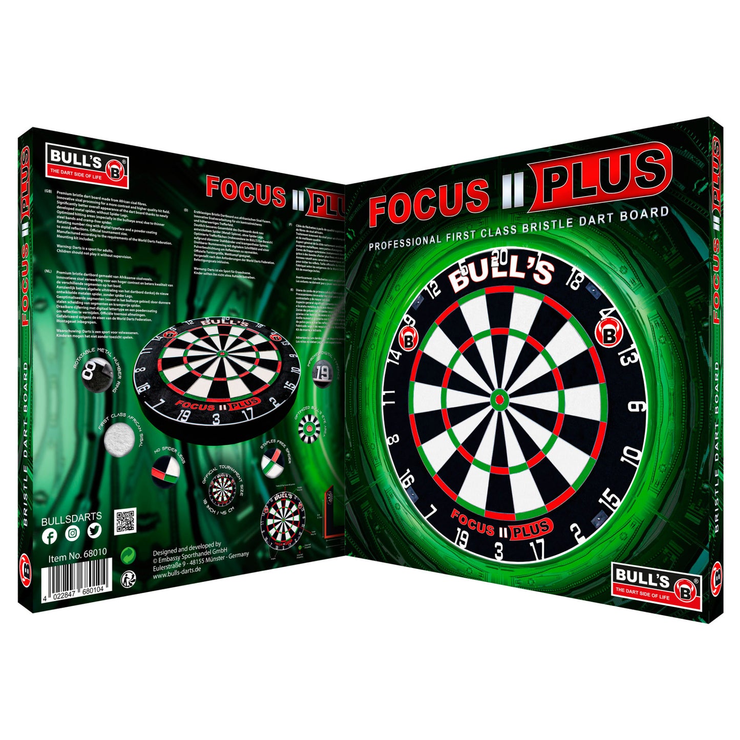 BULL'S DARTS FOCUS II PLUS DARTBOARD