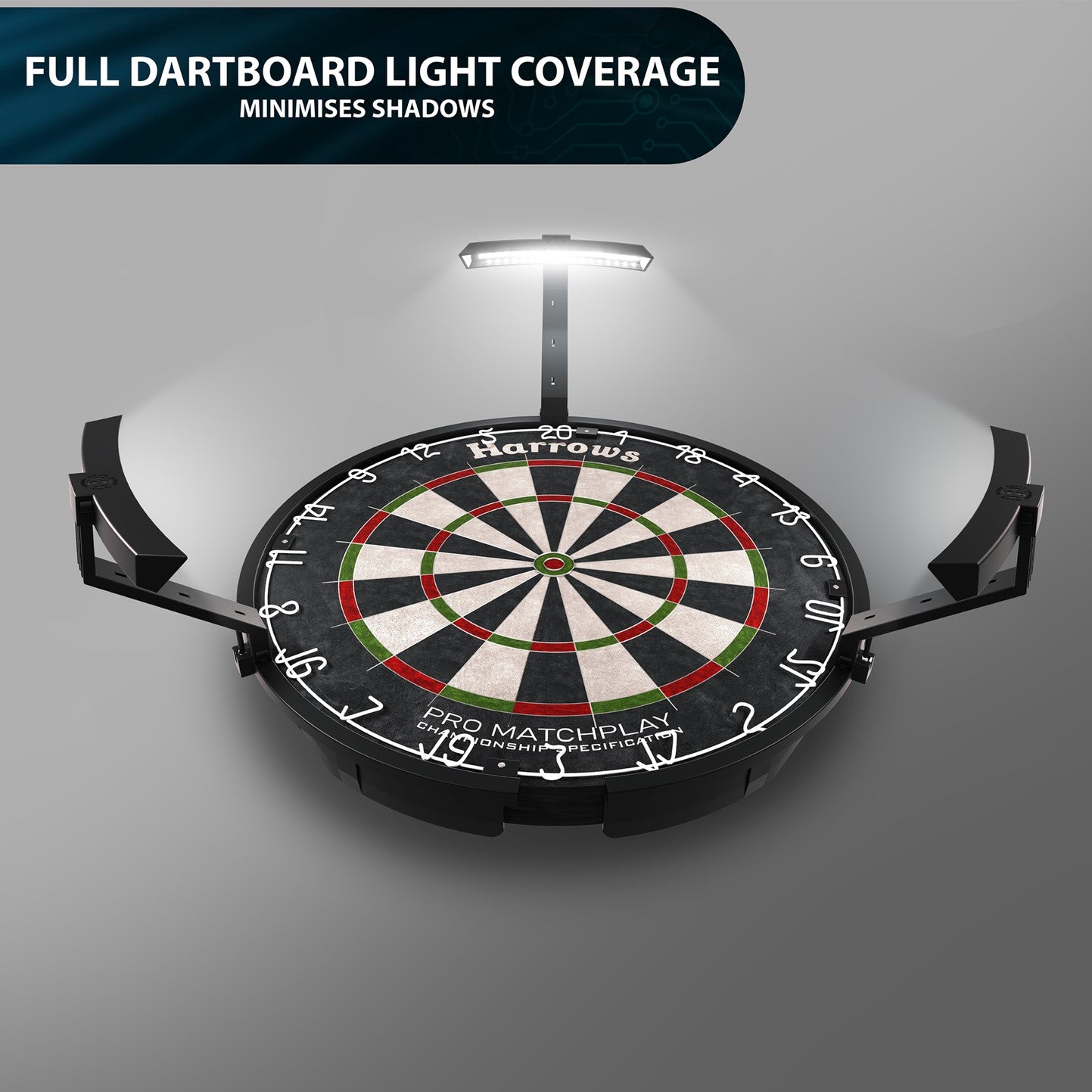 HARROWS TRI-LIGHT DARTBOARD LIGHT