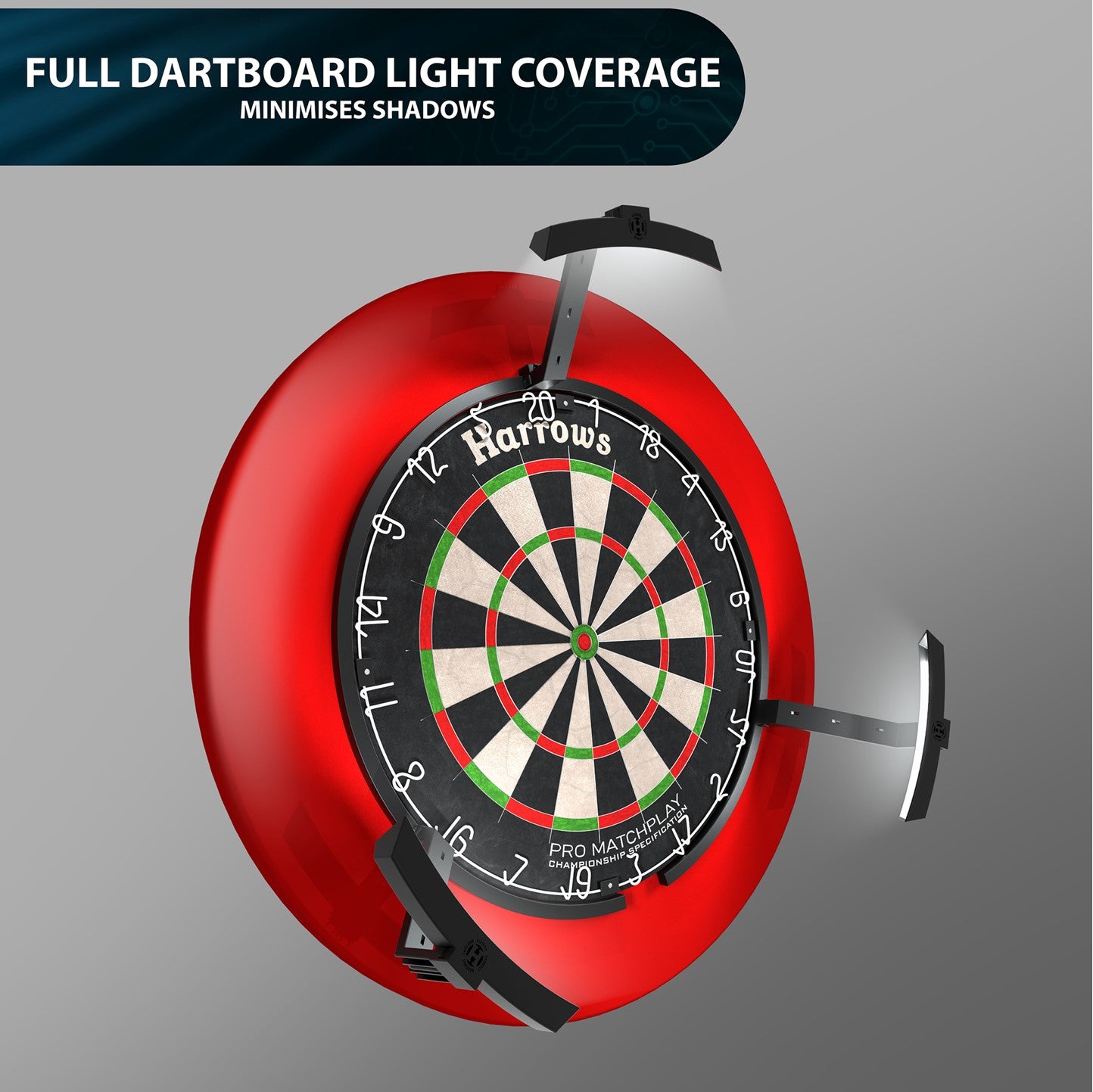 HARROWS TRI-LIGHT DARTBOARD LIGHT